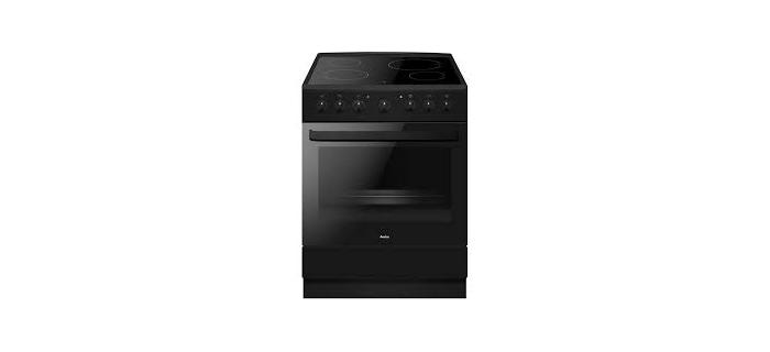 AMICA ACV6003RN Cuisinière Vitrocéramique 60X60 Cm  4 feux 1500w - BLACK - CATALYSE
