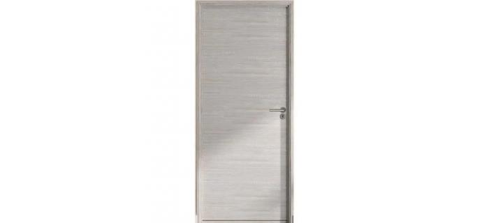 DIV0133 - OPTIMUM Bloc Porte ajustable décor chêne gris clair - 204 x 73 cm - Gauche
