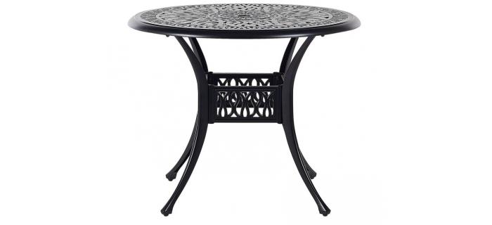 JAR0323 Table bistrot ANCONA 90 cm 90 cm Métal Noir