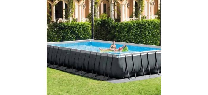 JAR0325 Kit Piscine hors sol tubulaire INTEX - Ultra XTR - 975 x 488 x 132 cm- Rectangulaire (Filtre à sable + accessoires)