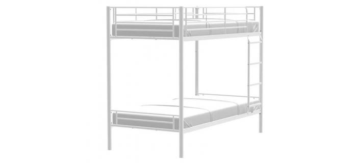 LIT0311 Lits superposés séparables en métal - Sommiers inclus - 2 x 90 x 190 cm