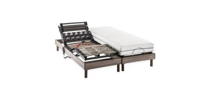 LIT0408 Ensemble matelas + sommier relaxation électrique ERGO 2 Dreamzone - 2x90x200 cm - DEKO DREAM Ergo 2