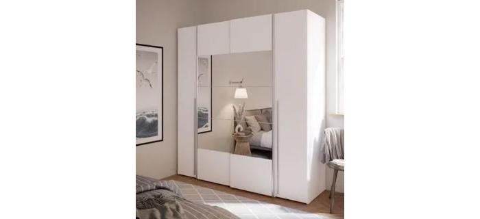 MEU0577 Armoire NARAGO 2 portes coulissantes + miroir