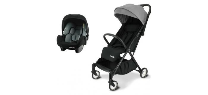 PUE0029 NANIA Poussette 2 en 1 Orla - Siège auto BEONE 0+ - Dès la naissance - Jusqu'à 15kg