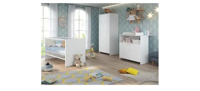 PUE0050 CHAMBRE BÉBÉ TRIO BLANC