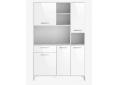 MEU0289  ARMOIRE vaisselle RANGEMENT PROVISION Buffet de cuisine - Blanc laqué brillant  portes L 120 cm.JPG