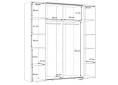 MEU0577 Armoire NARAGO - Décor Blanc mat -  portes coulissantes + miroir.JPG