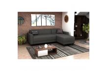 CAN0170 BOB Canapé d'angle réversible 3 places - Tissu gris anthracite - L 197 cm
