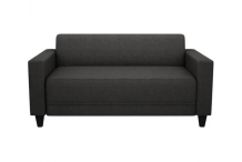 CAN0242 Canapé fixe 2 places - Tissu anthracite ( clair ) - L 137 x P 77x H 65 cm