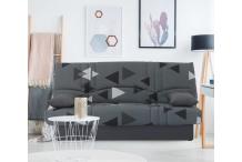 CAN0272 Banquette clic clac 3 places - tissu Bikini gris