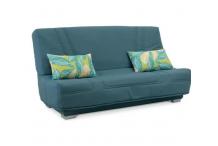 CAN0479 Banquette clic-clac COMFORT BULTEX - Tissu bleu + Coussins