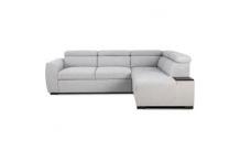 CAN0488 Canapé d'angle convertible réversible - 4/5 places - Tissu Gris - 3 tétières - 245 x 184 x 77/87 cm