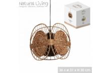 DEC0024 Suspension luminaire “Lisa” en jacinthe d’eau – Beige