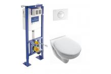 DIV0059 VILLEROY & BOCH Pack complet WC suspendu bride fermée avec bâti support autoportant