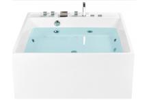DIV0153 Baignoire balnéo îlot TAHUA 130 x 130 cm Blanc