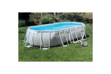 JAR0035 Kit piscine tubulaire 6,10 x 3,05 x1,22m INTEX prism frame - Ovale