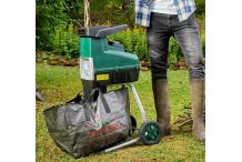 JAR0171 Broyeur de végétaux silencieux 2800 W Broyeur de jardin avec 2x sac 60L Branches arbustes 44 mm