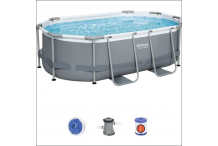 JAR0119 Kit Piscine 305 x 200 x 84 cm hors sol tubulaire BESTWAY Power Steel™ -