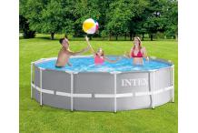 JAR0181 Intex - 26718FR - Kit piscine prism frame ronde tubulaire (ø)3,66 x (h)1,22m