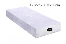 LIT0014 200x200 cm (2x100x200) MATELAS KING SIZE NATUREA Matelas mémoire de forme et bambou -