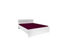 LIT0484 Lit adulte contemporain - Décor blanc - l 140 x L 190 cm