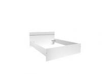 LIT0485 Lit adulte contemporain - Décor blanc - l 160 x L 200 cm