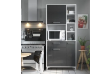 MEU0247 Buffet de cuisine    L 80 cm - Gris brillant