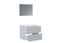 MEU0357 60cm - Meuble + Vasque + miroir  Gris