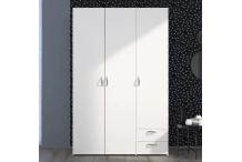 MEU0426 Armoire - Décor - 3 portes + 2 tiroirs - L 120 x H 185 x P 51 cm