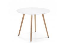 MEU0512 Table à manger ronde design blanche 100cm