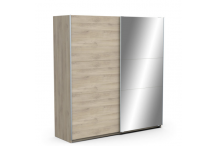 MEU0519 Armoire 2 portes coulissantes avec miroir - 2 penderies