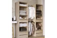 MEU0526 Dressing Décor chêne clair - L 177 x P 48 H 200,2 cm