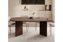 MEU0558 Table à manger Noyer ovale 204CM