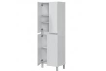 MEU0590 Meuble de salle de bain - double colonne - Blanc brillant - L60 x P35 x H182 cm