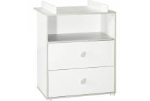 PUE0021 BABYPRICE CLEO commode à langer 2 tiroirs 1 niche