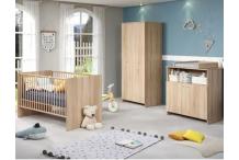 PUE0051 CHAMBRE BÉBÉ TRIO Décor chêne naturel