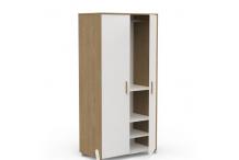 PUE0055 Armoire 2 portes - NAILI - Hamilton / Blanc mat - 89 x 50 x 183 cm